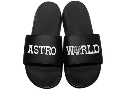 Мужские шлепанцы Travis Scott Astroworld, черно-белые