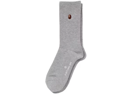 Мужские носки bape one point, серые