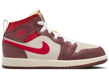 Детские кроссовки Jordan 1 Mid SE Bread Butter & Sole, многоцветные