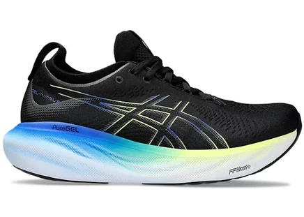 Мужские кроссовки asics gel-nimbus 25, черно-желтые
