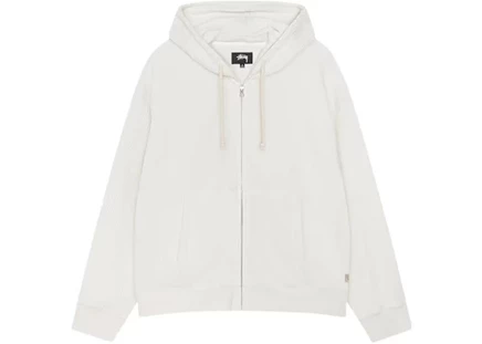 Мужское худи Stussy Double Layer Waffle Zip, Off White