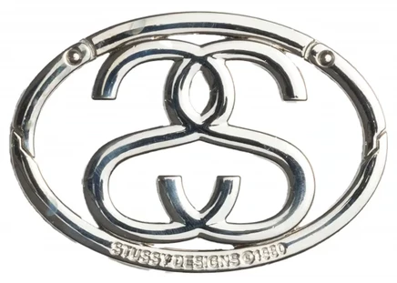 Мужской карабин Stussy SS Link, серебристый
