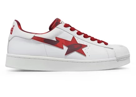 Мужские кроссовки Bape Skull Sta, бело-красные