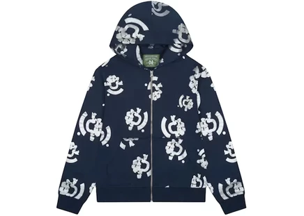 Мужская худи Denim Tears Bstroy Tears на молнии, синяя