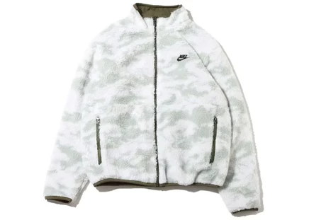 Мужская куртка Nike Club Fleece реверсивная, олива/черный