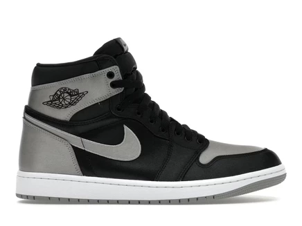 Женские кроссовки Jordan 1 Retro High OG Satin Shadow, черно-серые с белым