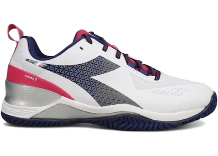 Женские бутсы Diadora Blushield Torneo 2, бело-сине-розовые