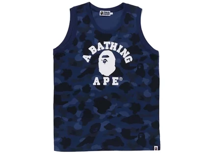 Мужская майка Bape Color Camo College, темно-синяя