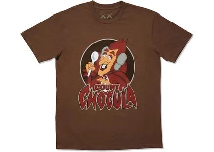 Мужская футболка KAWS x Monsters Count Chocula, коричневая