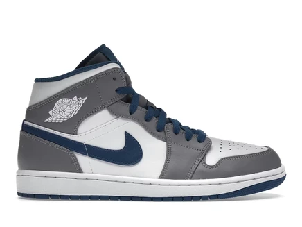 Jordan 1 Mid True Blue cement grey/white/true blue