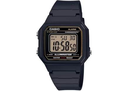 Часы Casio W-217H-9A 41 мм, черный циферблат