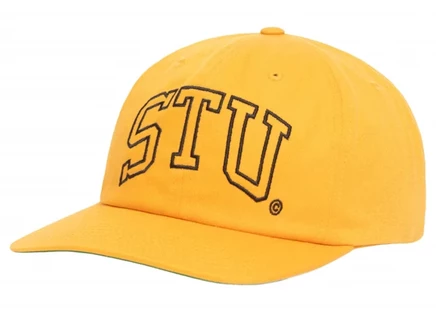 Мужская кепка stussy mid-depth stu arch strapback, золотистая
