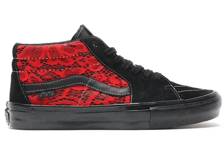 Мужские кеды Vans Sk8 Grosso Mid Premier, черно-красные