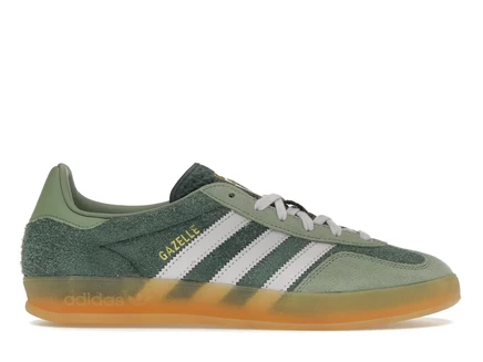 Мужские кроссовки adidas gazelle indoor, зеленые/серебристые