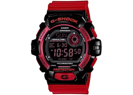 Мужские часы Casio G-Shock G-8900SC-1R, 53 мм, смола, черно-красные