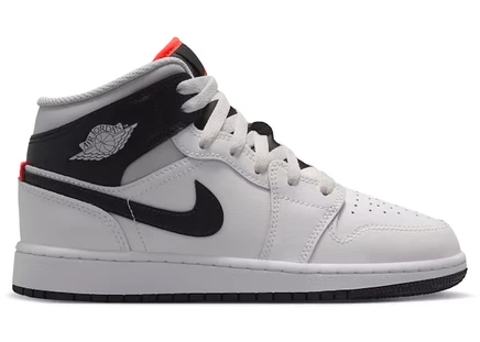 Jordan 1 Mid Summit White Infrared Black (GS) summit white/infrared 23/neutral grey/black