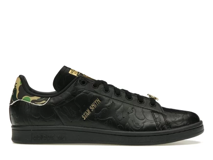 Мужские кроссовки adidas stan smith bape 30th anniversary, черные