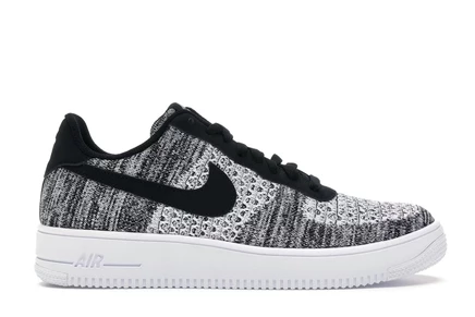 Мужские кроссовки Nike AF1 Flyknit 2, черно-платиновые