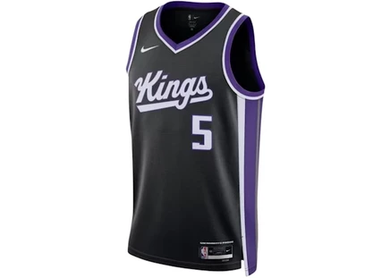 Мужское джерси Nike Sacramento Kings De'Aaron Fox 22/23, черное