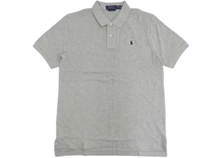 Детское поло Polo Ralph Lauren Basic Mesh, серо-меланжевое