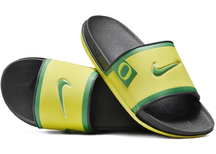 Мужские сланцы Nike Offcourt Slide Oregon, желтые/темно-серые/зеленые