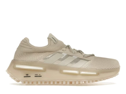 Мужские кроссовки Adidas NMD S1 Bliss, бежево-черно-белые