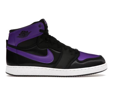 Мужские кроссовки Jordan 1 Retro AJKO, черно-фиолетовые