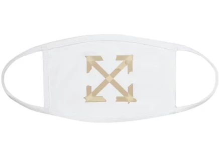 Унисекс маска Off-White Tape Arrows, белая/бежевая
