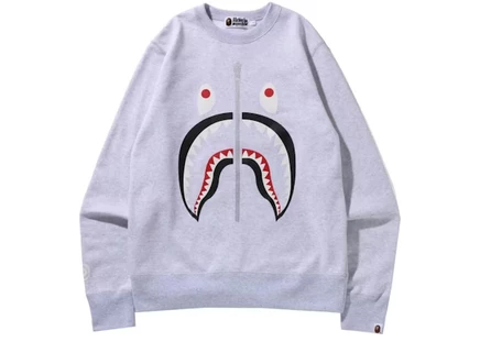 Мужской свитшот Bape Shark Crewneck, серый