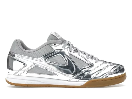 Мужские кроссовки Nike Gato LV8, серебристо-белые со светло-коричневой подошвой