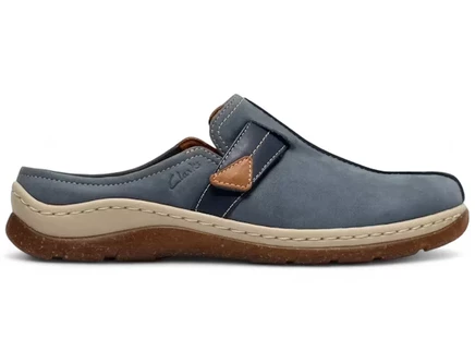 Clarks Orlene Clog Denim Blue Nubuck (Women's) denim blue nubuck