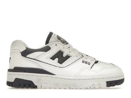 Женские кроссовки New Balance 550, бело-темно-голубые