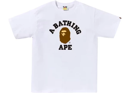 Мужская футболка Bape College Tee, белая