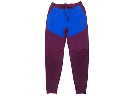 Мужские джоггеры Nike Tech Fleece, бордовые/ярко-синие/черные