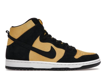 Мужские кроссовки Nike SB Dunk High Pro Reverse Goldenrod, желто-черные