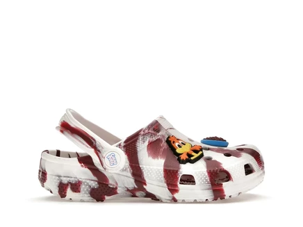 Детские сабо Crocs Classic Clog Cocoa Puffs, бело-чёрные