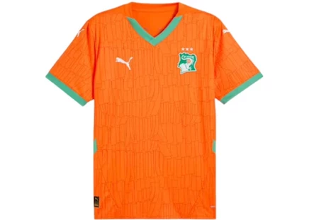 Мужская игровая футболка Puma Cote d'Ivoire 2025 Home, оранжево-зеленая