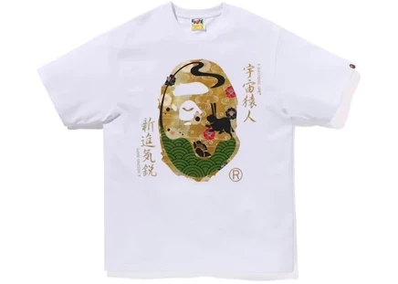 Мужская футболка Bape Moon Japan Ape Head, белая
