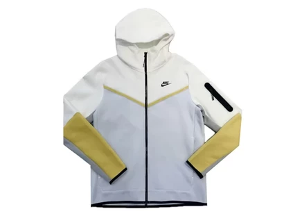 Мужское худи Nike Sportswear Tech Fleece, бело-желто-голубое
