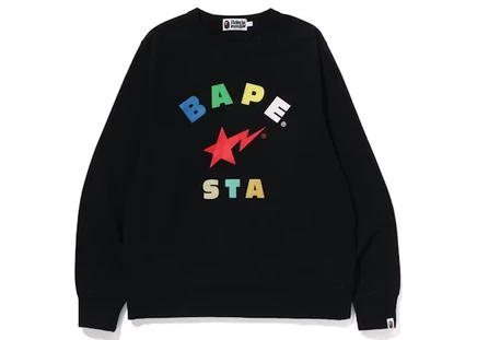 Мужской свитшот BAPE Bape Sta Crewneck, черный
