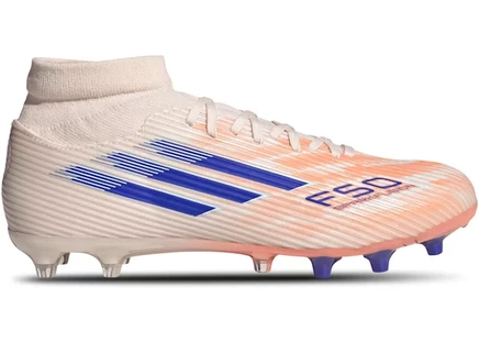 Женские футбольные бутсы Adidas F50 Sparkfusion полувысокие FG/AG, коралловые