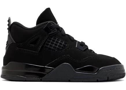 Детские кроссовки Jordan 4 Retro Black Cat, черные