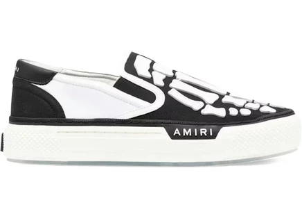Мужские слипоны Amiri Skel Top, черно-белые
