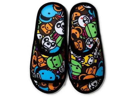 Унисекс тапочки Bape Baby Milo, черный мультиколор