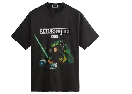Мужская футболка Kith x Star Wars Luke Poster Vintage, черная