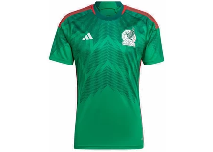 Мужская футбольная футболка adidas mexico 22 home, ярко-зеленая/темно-зеленая