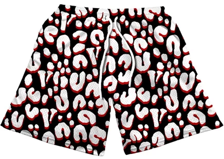 Мужские шорты VLONE Rodman Cheetah, черно-белые