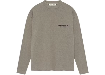 Мужской лонгслив Fear of God Essentials, серый меланж