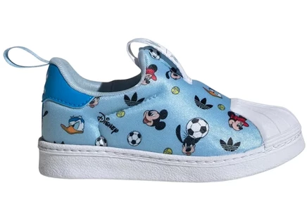 Детские кроссовки Adidas Superstar 360 Mickey, голубые