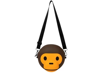 Мужская сумка через плечо Bape Baby Milo Face, коричневая